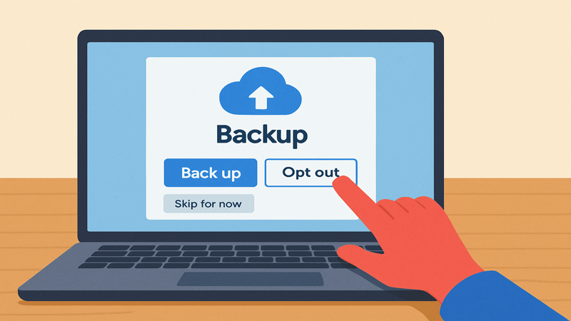 2.Windows起動時のバックアップ画面への具体的な対処法