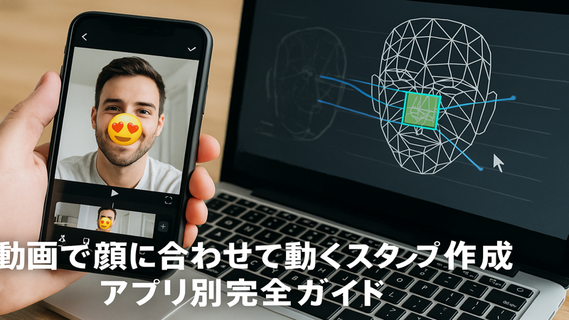 3.動画で顔に合わせて動くスタンプの作り方【アプリ別完全ガイド】