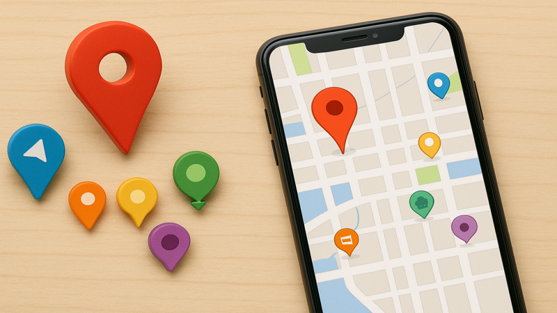 2.Googleマップで場所の前に表示されるマークの種類と意味