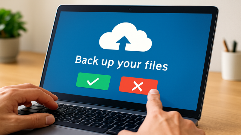 2.バックアップのオプトアウト画面の対処法