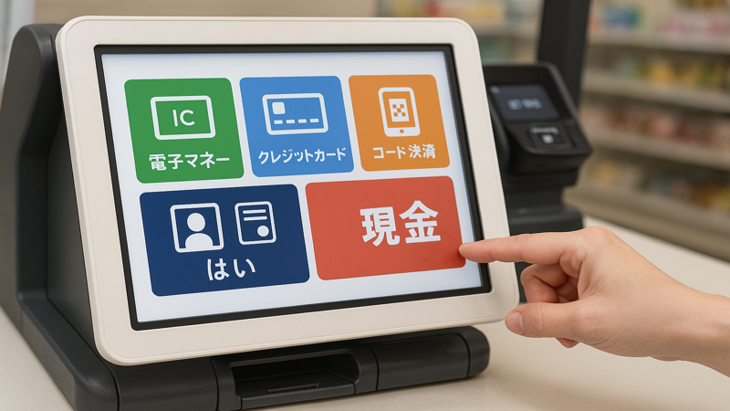 2.タッチパネルでの支払い方法の選び方