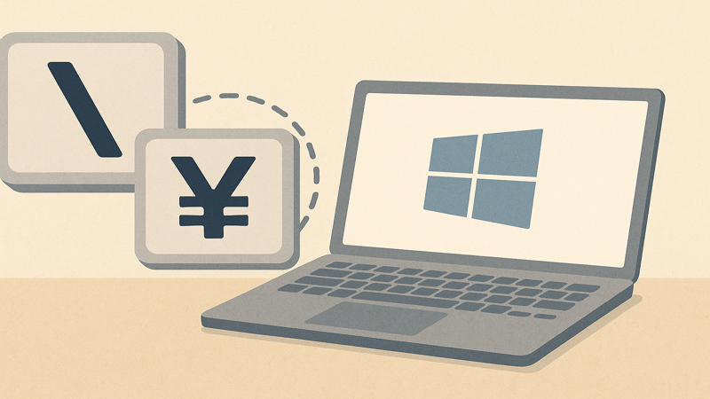 2.Windowsパソコンでの逆スラッシュの出し方