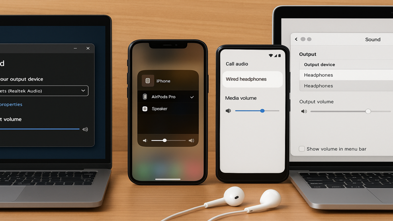 3.端末側の設定を見直して音声出力を正常化する