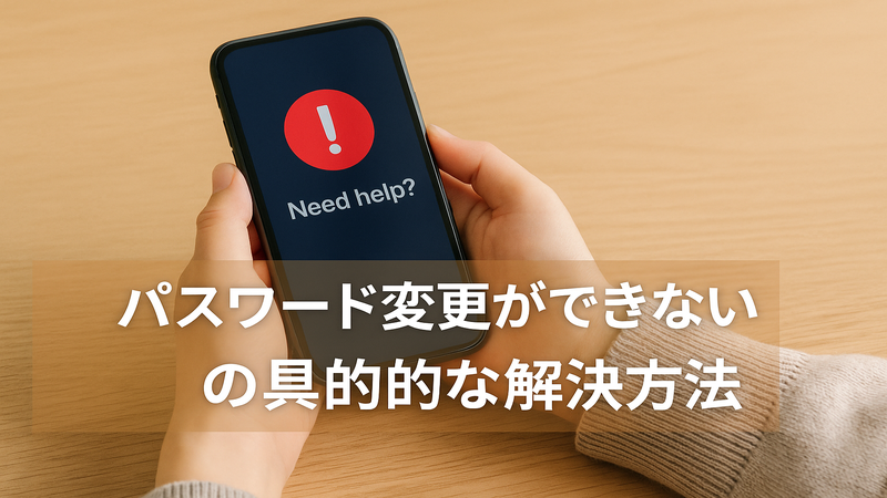 3.パスワード変更ができない時の具体的な解決方法