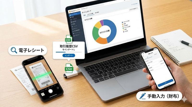 4.その他のマネーフォワードでPayPayを管理する方法