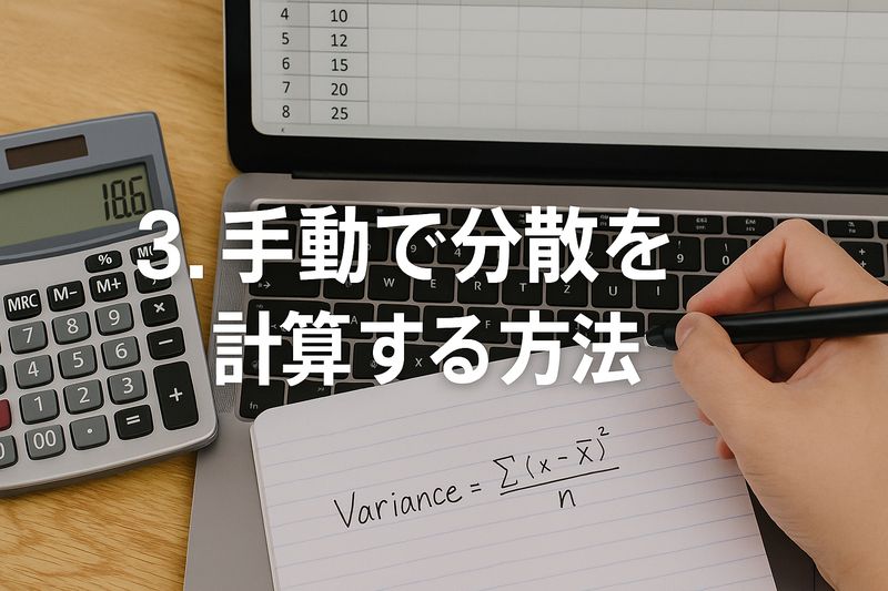 3.手動で分散を計算する方法