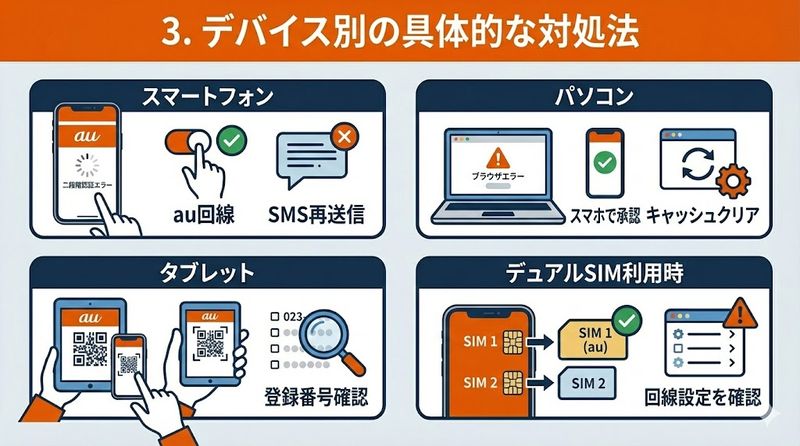 3. デバイス別の具体的な対処法