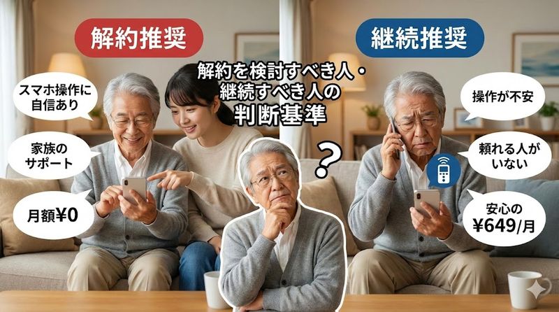 4. 解約を検討すべき人・継続すべき人の判断基準