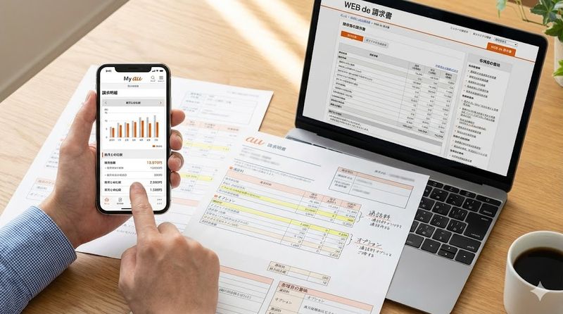 2.au請求額の内訳を確認する方法