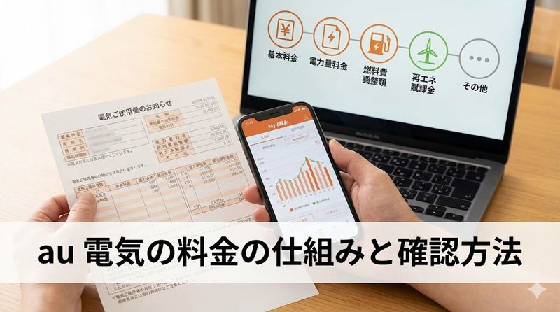 2.au 電気の料金の仕組みと確認方法