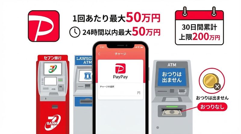 3.PayPayコンビニチャージの上限金額と制限