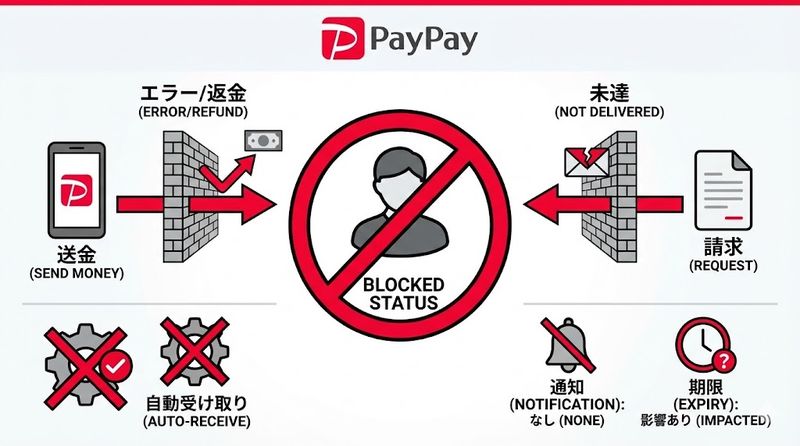 3.PayPayでブロックされた時の送金や請求への影響
