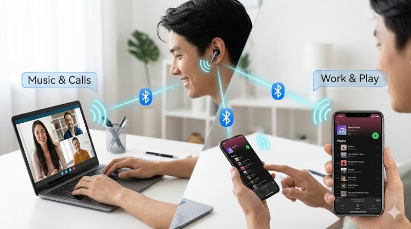 1.Bluetoothイヤホンで2台同時再生する方法とは