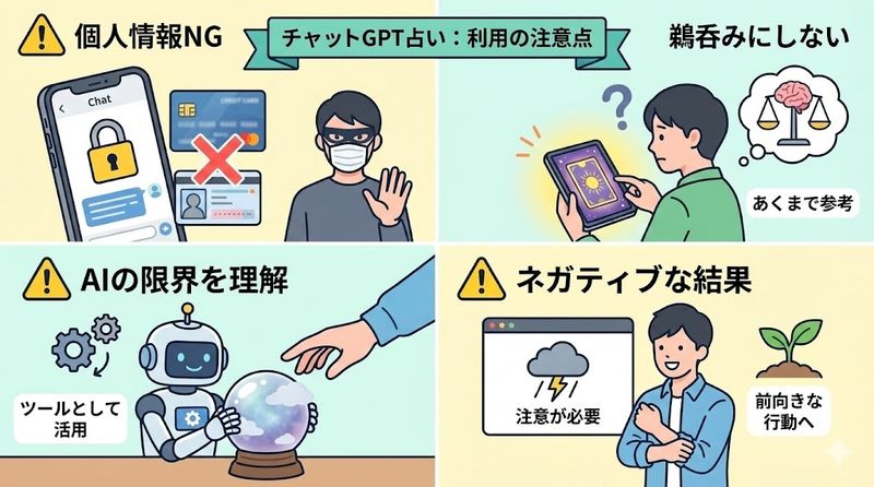 4.チャットGPT占いを利用する際の注意点