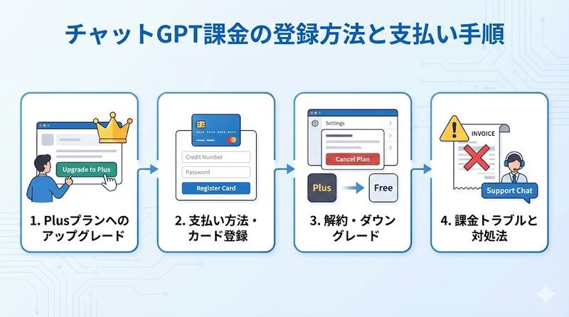 4.チャットGPT課金の登録方法と支払い手順
