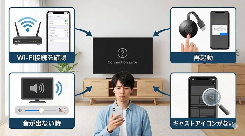 5.クロームキャストでiPhoneをミラーリングできない時の対処法