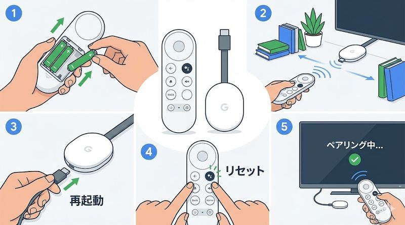 2.クローム キャスト リモコン 反応しない時の基本的な対処法