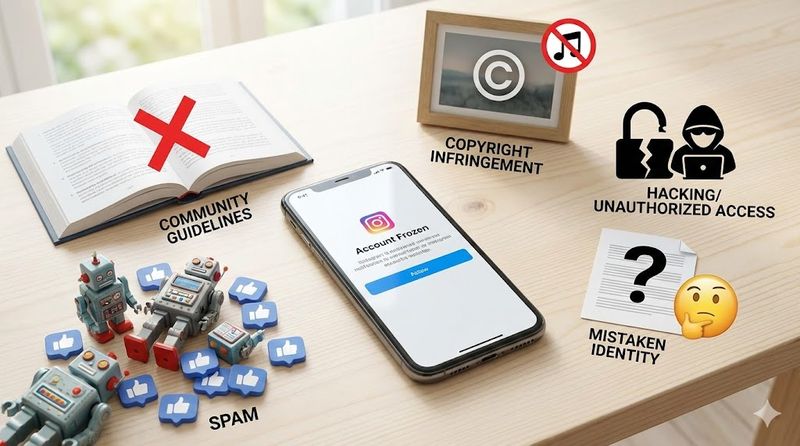 2.インスタアカウントが凍結される主な原因