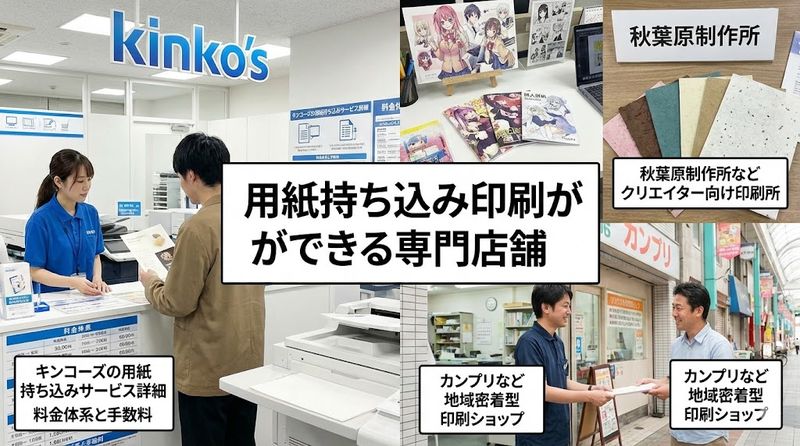 3.用紙持ち込み印刷ができる専門店舗