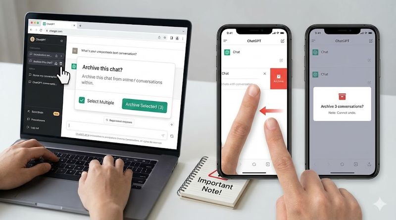 3.チャットGPTの会話をアーカイブする方法