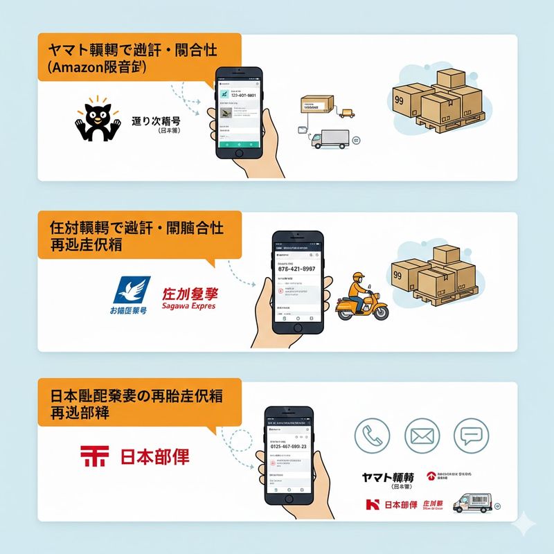 5.配送業者別のトラッキングid追跡方法