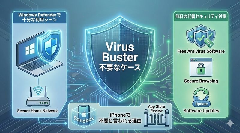 5.ウィルスバスターが不要なケース