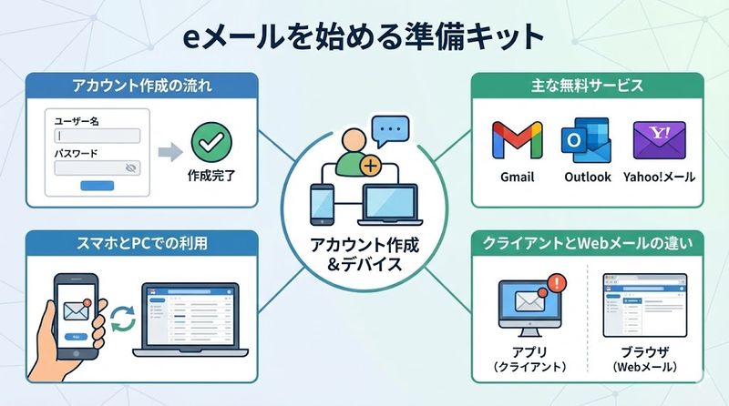 2.eメールを始めるために必要なもの