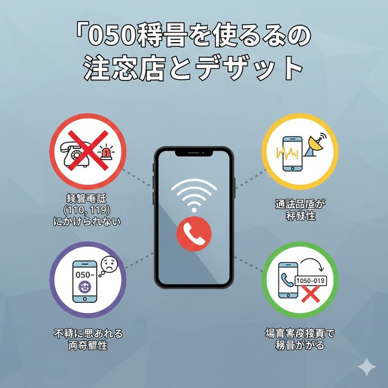 4. 個人が050番号を使う際の注意点とデメリット