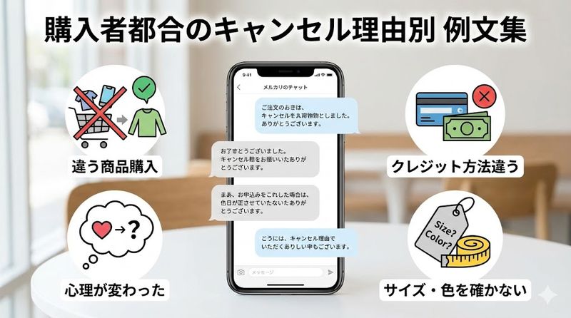2.購入者都合のキャンセル理由別の例文集