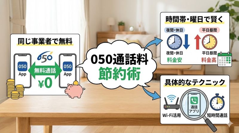 3.050番号への通話料を節約する方法
