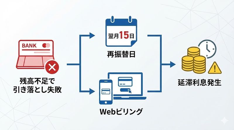 2.引き落としができなかった時の対処法