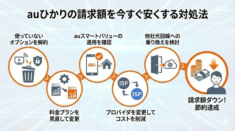 4.auひかりの請求額を今すぐ安くする対処法