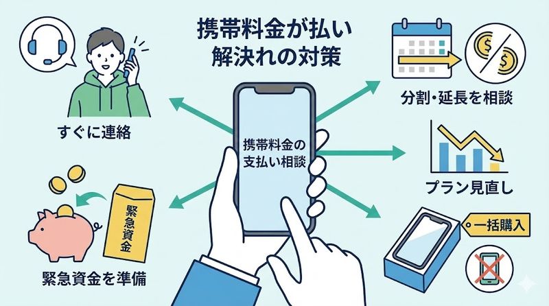5.携帯料金を支払えないときの対処法
