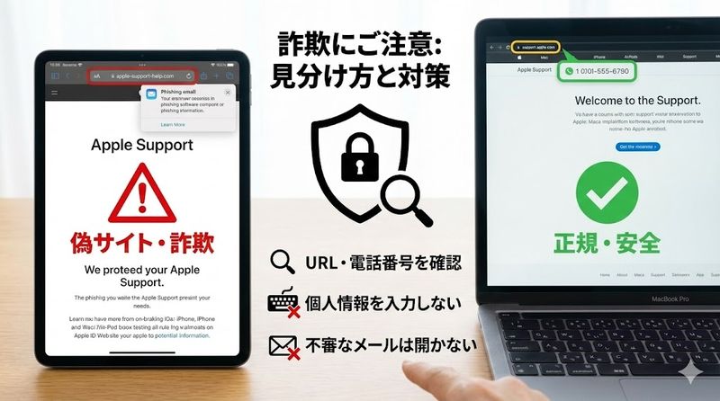 6.apple カスタマーセンターを装った詐欺への注意点