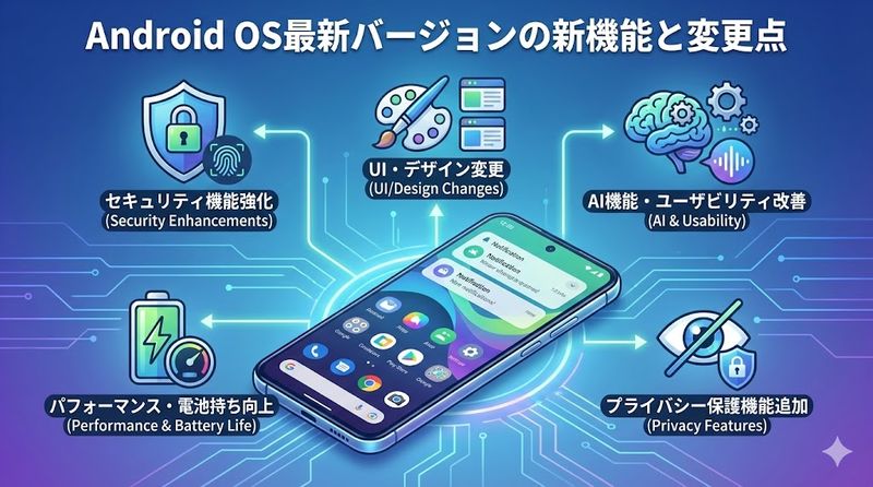 2.Android OS最新バージョンの新機能と変更点