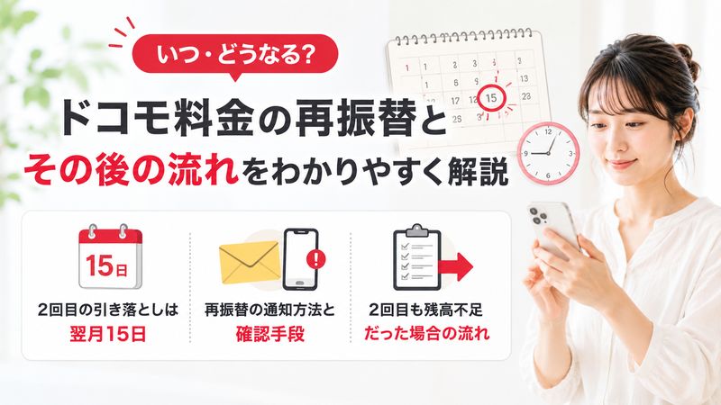 1. ドコモ引き落とし残高不足時の2回目再振替はいつ？