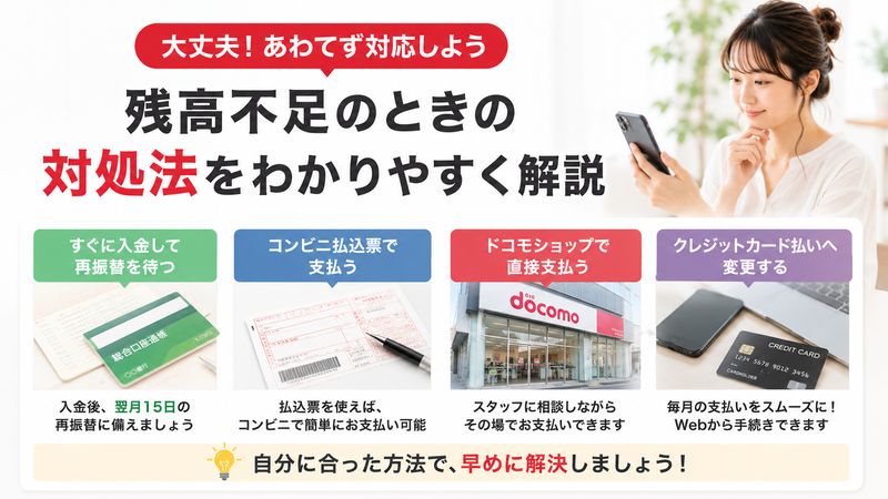 3. ドコモ引き落とし残高不足時の対処法