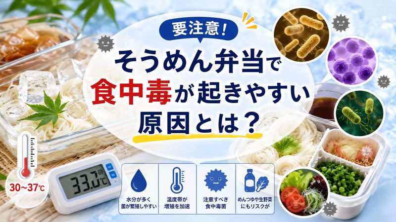 1.そうめん弁当で食中毒が起きやすい原因とは？