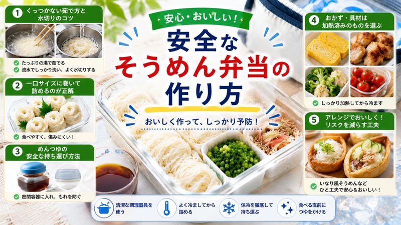 3.食中毒にならない安全なそうめん弁当の作り方