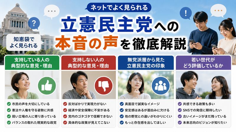 4. 知恵袋でよく見られる立憲民主党への本音の声