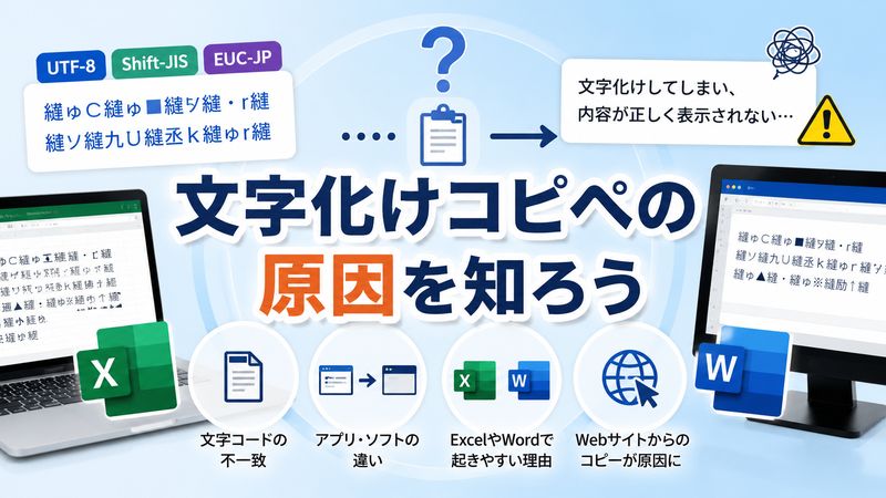 1. 文字化けコピペの原因を知ろう