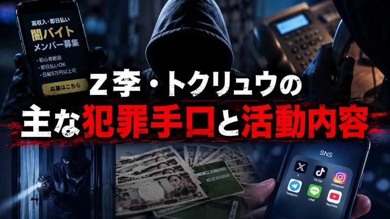 2. z 李・トクリュウの主な犯罪手口と活動内容