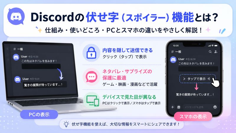 1. Discordの伏せ字(スポイラー)機能とは