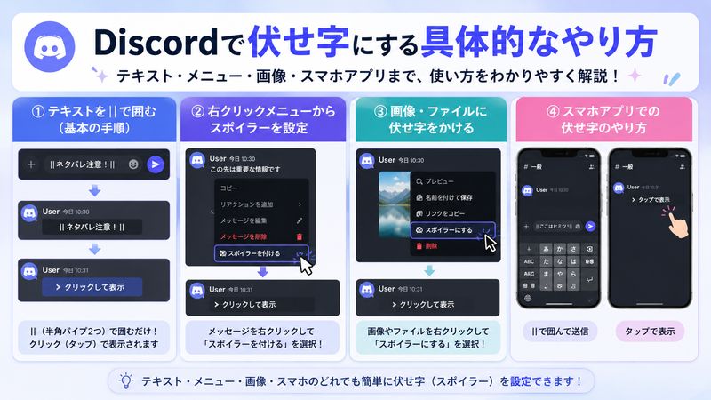 2. Discordで伏せ字にする具体的なやり方