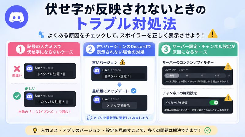 3. 伏せ字が反映されないときのトラブル対処法