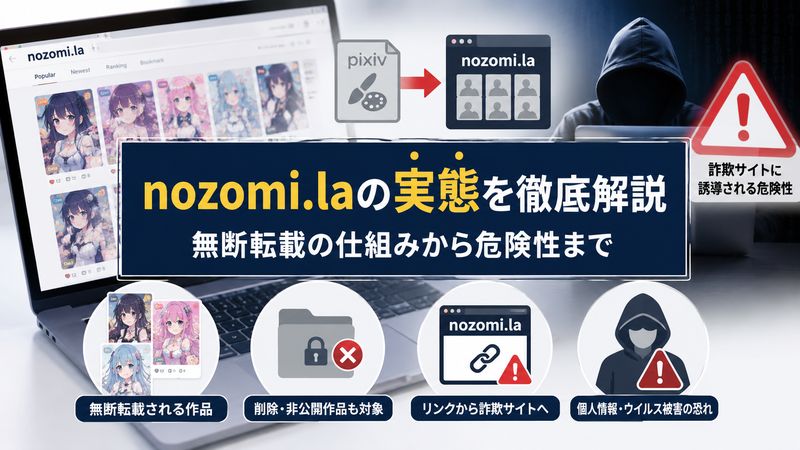 1. nozomi.laとは？pixivイラストを無断転載するサイトの実態