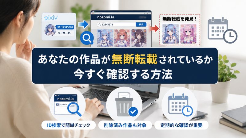 2. 自分の作品がnozomi.laに無断転載されているか確認する方法