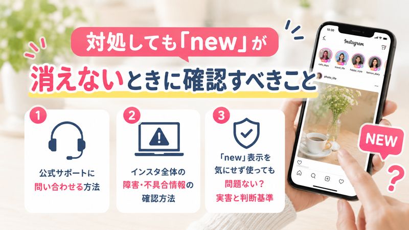 4. 対処しても「new」が消えないときに確認すべきこと