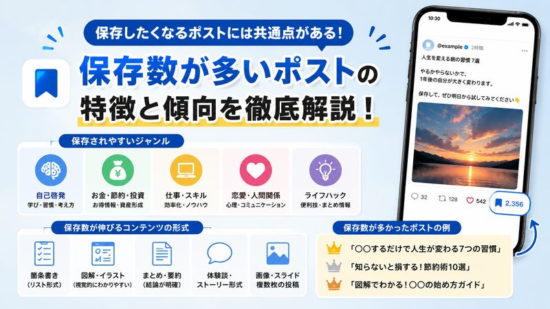 3. 保存数が多いポストの特徴と傾向