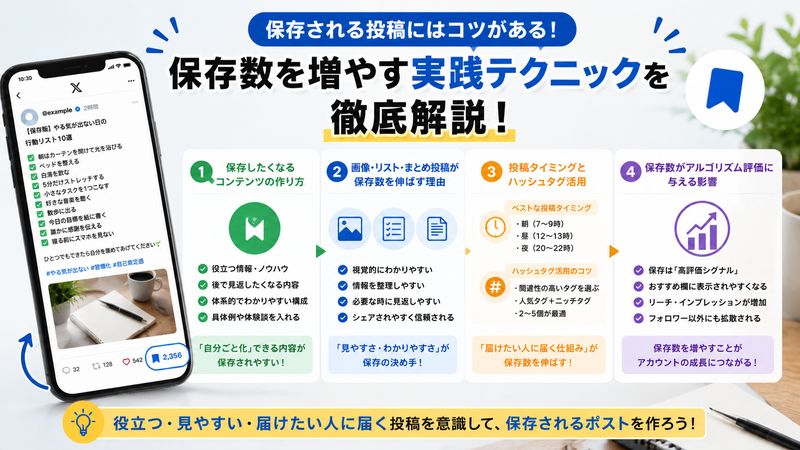 4. 自分のポストの保存数を増やすための実践テクニック